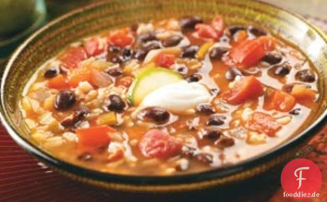 Südwestliche schwarze Bohnensuppe