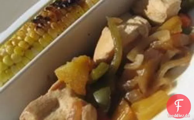 Einfache hawaiianische Hühnchen-Pakete
