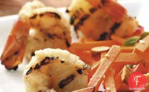 Gegrillte Limetten-Teriyaki-Garnelen