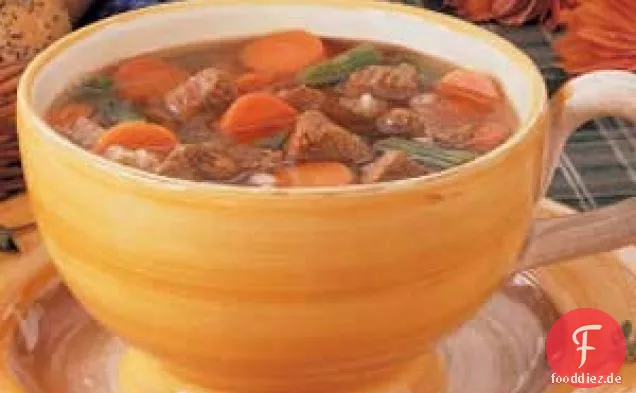 Kräuterrindgerstensuppe