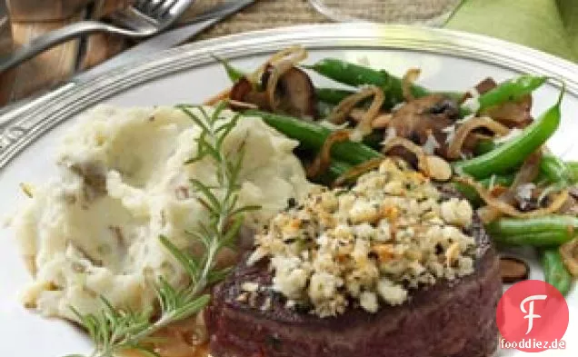 Italienische grüne Bohnen und Pilze