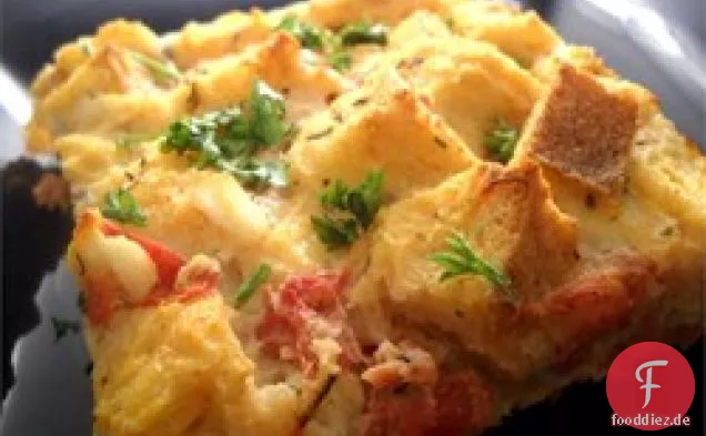 Ofengebackenes Omelett mit Feta und Tomaten