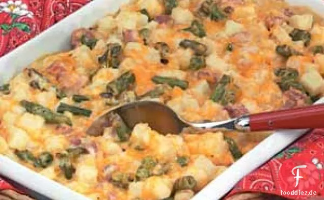 Kartoffelauflauf mit grünen Bohnen