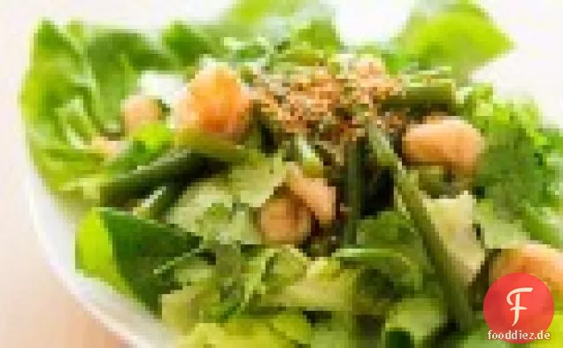Knoblauch Scape-Salat Mit Garnelen