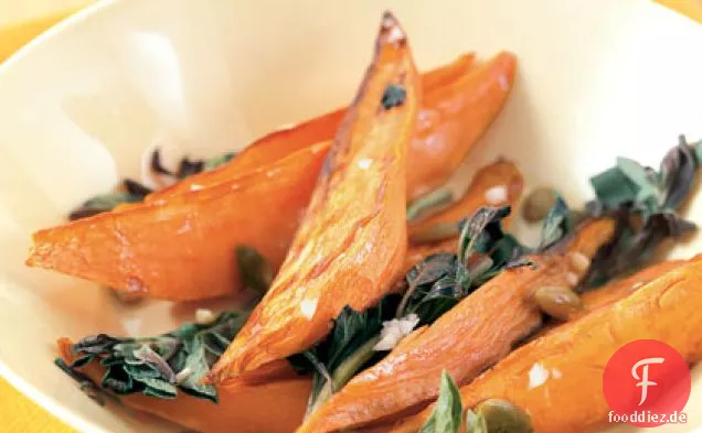 Knoblauch und Oregano Süßkartoffel Keile