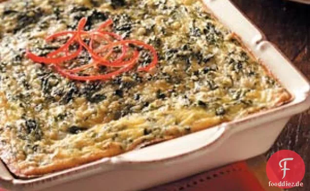Grüner 'n' goldener Eierauflauf