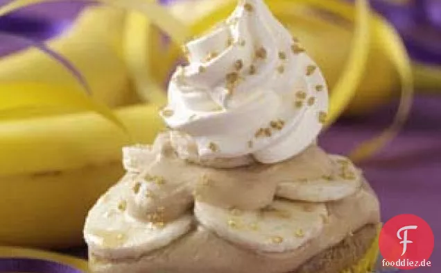 Bananen fördern Überraschungs-Cupcakes