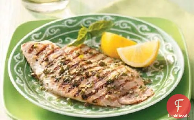 Gegrillter Tilapia mit Zitronen-Basilikum-Vinaigrette