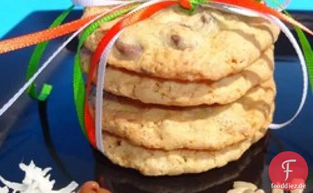 Lunchbox-Kekse mit Schokoladenstückchen und Kokosnuss