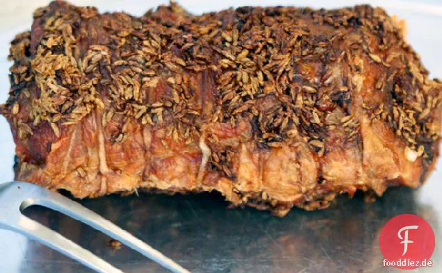 Fenchel & Knoblauch gebratenes Schweinefleisch