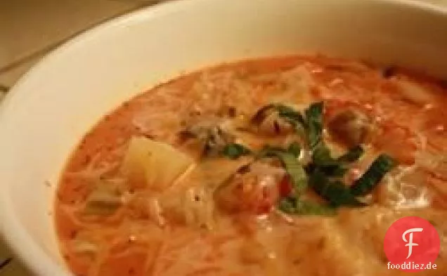Stückige Tomaten-Kartoffel-Suppe