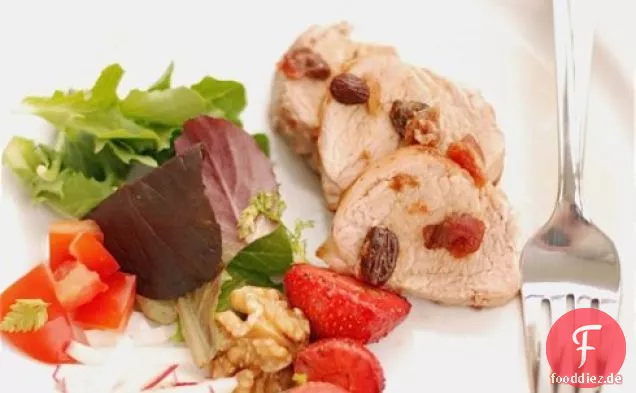 Bier mariniertes Schweinefilet mit Knoblauch-Ingwer-Chutney