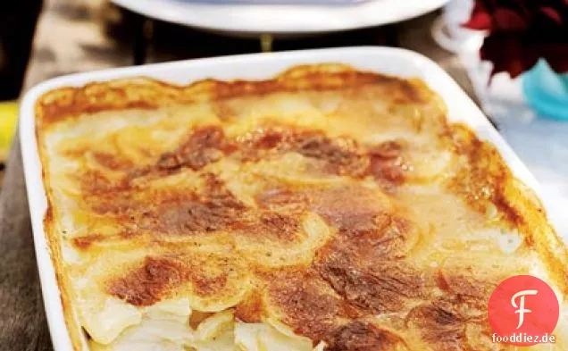 Cremiges Kreuzkümmel-Knoblauch-Kartoffelgratin