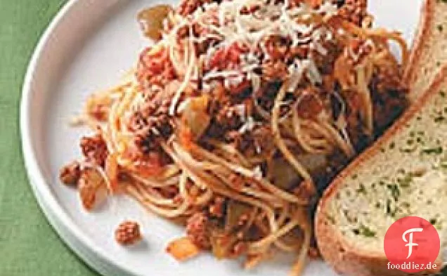 Langsam gegarte Rindfleisch-Spaghetti-Sauce