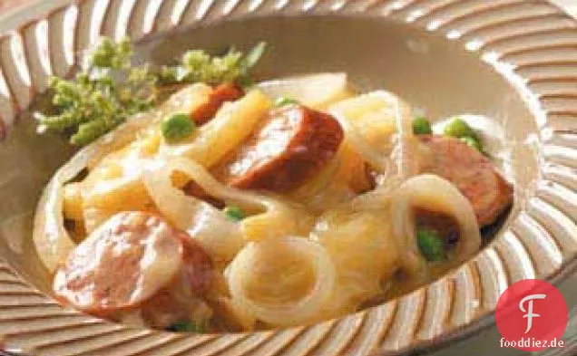 Kartoffelwurst-Abendessen