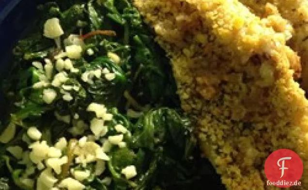 Gebackene Barschfilets mit Butterkräutern