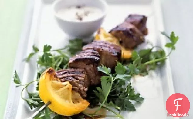 Zitronen-Knoblauch-Lamm-Kebabs
