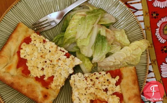 Tofu-Pizza Mit Knoblauch Und Rosmarin