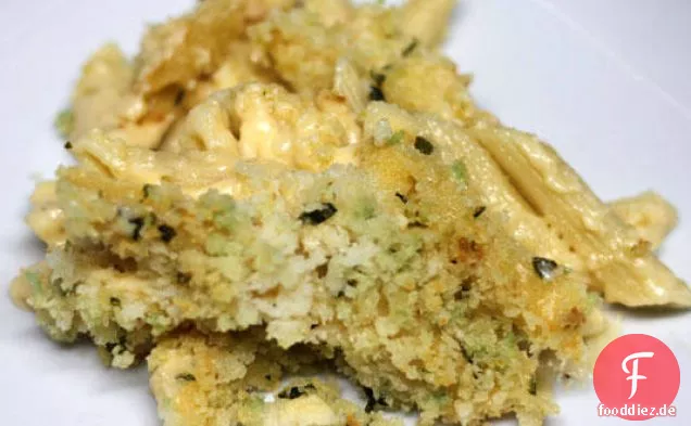 Fancy Mac 'n Cheese mit Knoblauchbutter Paniermehl