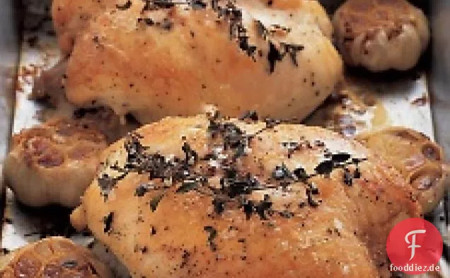 Knoblauch-gebratene Hähnchenbrust