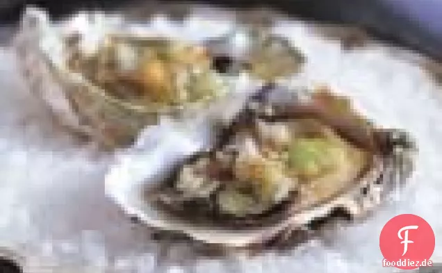Austern mit Knoblauch-Estragon-Kruste