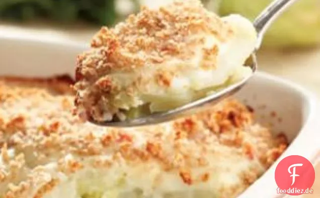 Kohlrabi-Schinken-Gratin