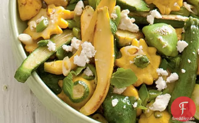 Gebratener Baby Squash und Lauch