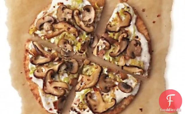 Pilz-Lauch-Pizza
