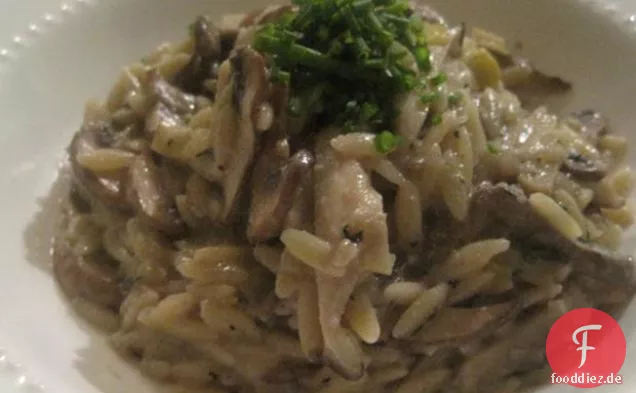 Cremiger Pilz und Lauch Orzo