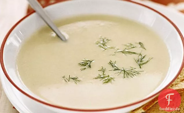 Cremige Kartoffelpüree und Lauchsuppe