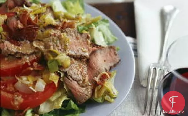 Blt: Rindfleisch, Lauch und Tomatensalat