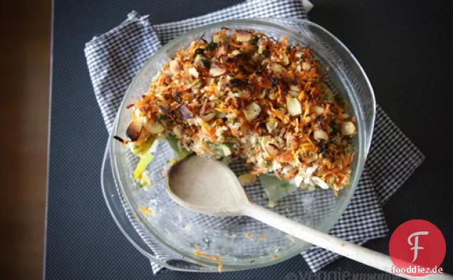 Grünes Gemüse Gratin W/ Knusprige Karotten-Kruste