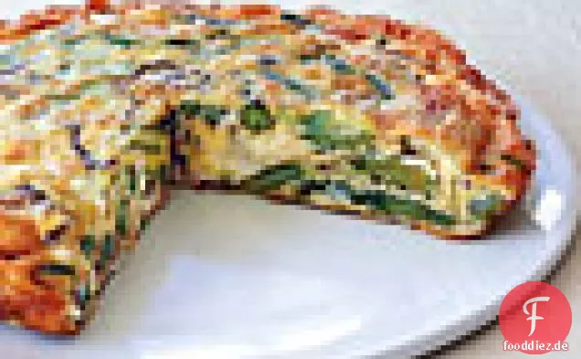Lauch und Spargel Frittata