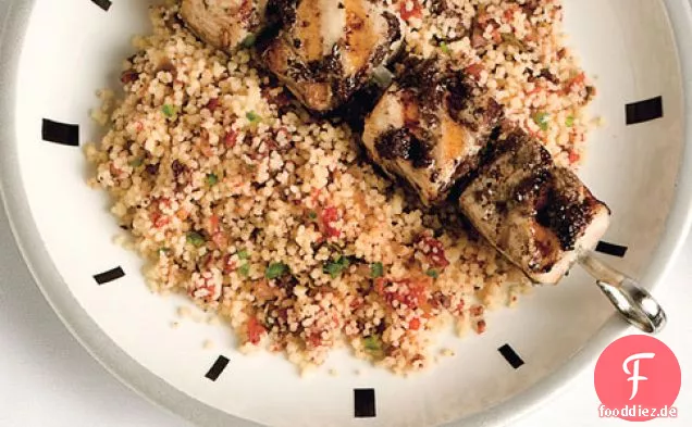 Mahi-mahi-Spieße Mit Tapenade Und Couscous