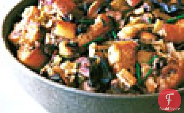 Lauch und Wild-Pilz-Füllung