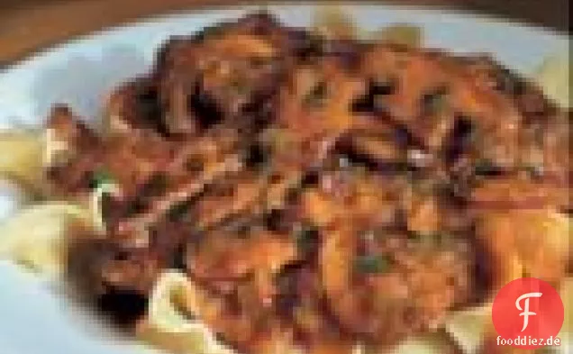 Rindfleisch Stroganoff Mit Reis