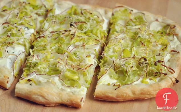 Lauch, Ricotta Und Zitronenschale Fladenbrot