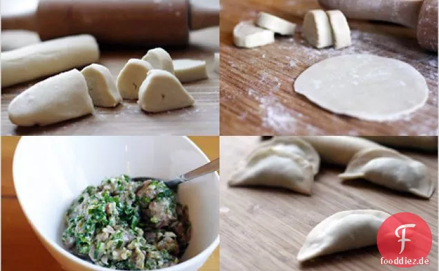 Chinesische Jiaozi / Lauch und Schweineknödel (????)