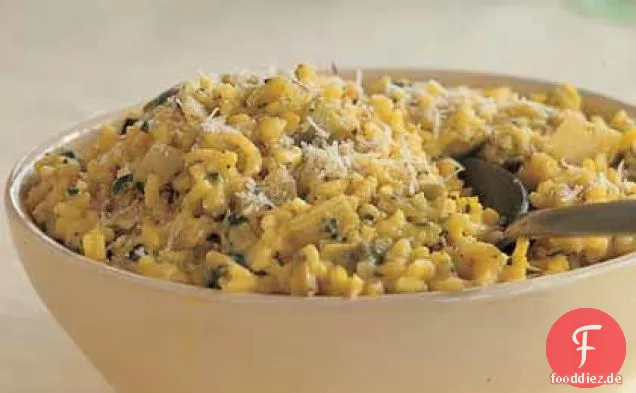 Lauch-Mascarpone-Käse-Risotto
