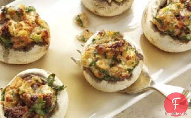 Gefüllte Champignons mit Speck und Fontina