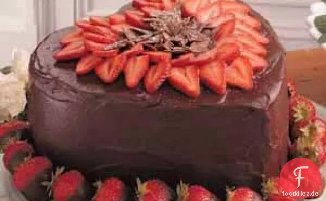 Viktorianischer Erdbeer-Schokoladenkuchen