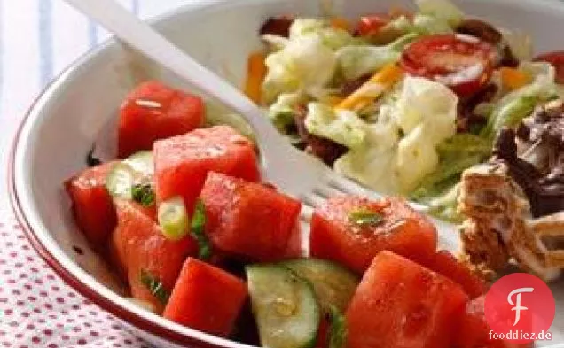 Minz-Wassermelonen-Gurken-Salat