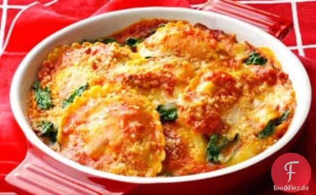 Spinat-Ravioli-Auflauf