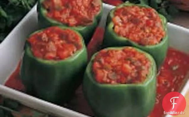 Würzig gefüllte Paprika