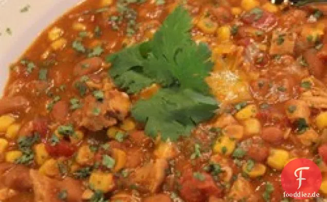 Hühner-Tortilla-Suppe im Slow Cooker