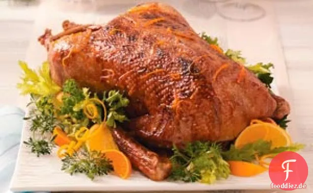 Weihnachtsgans mit Orangenglasur