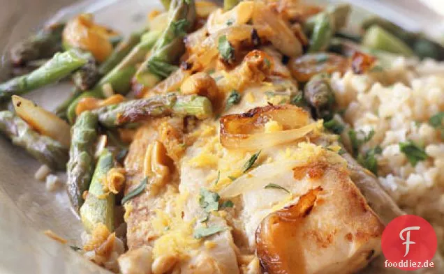 Mahimahi mit Spargel und Cashewnüssen