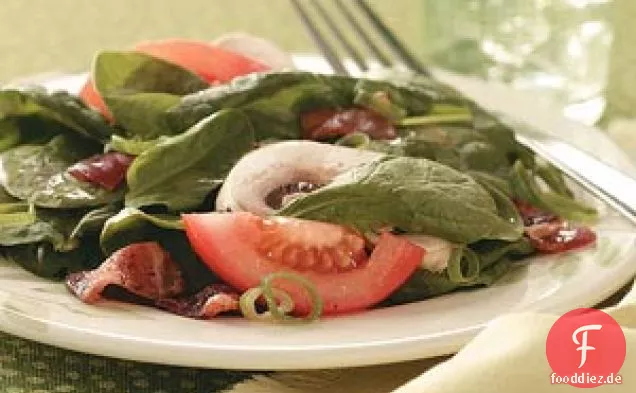 Scharfer Speck-Spinat-Salat