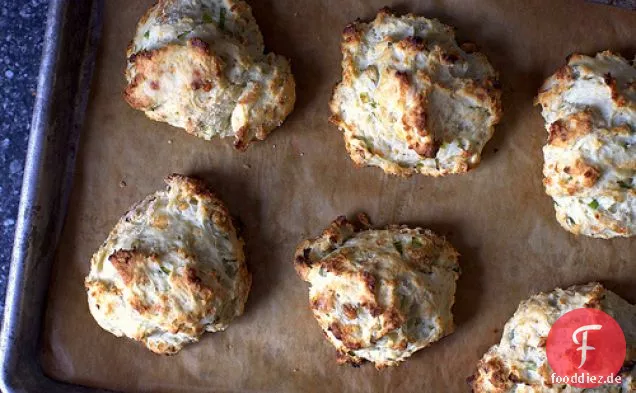 Blauschimmelkäse Scallion Drop Kekse