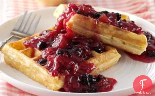 Blaubeer-Rhabarber-Frühstückssauce